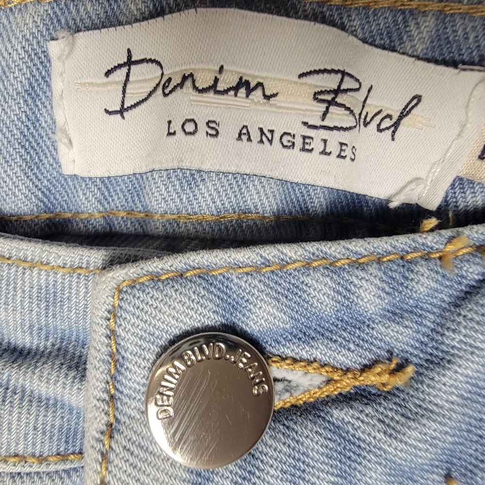 DENIM BLVD High Rise Ripped Mom Jeans - Picture 10 of 15
